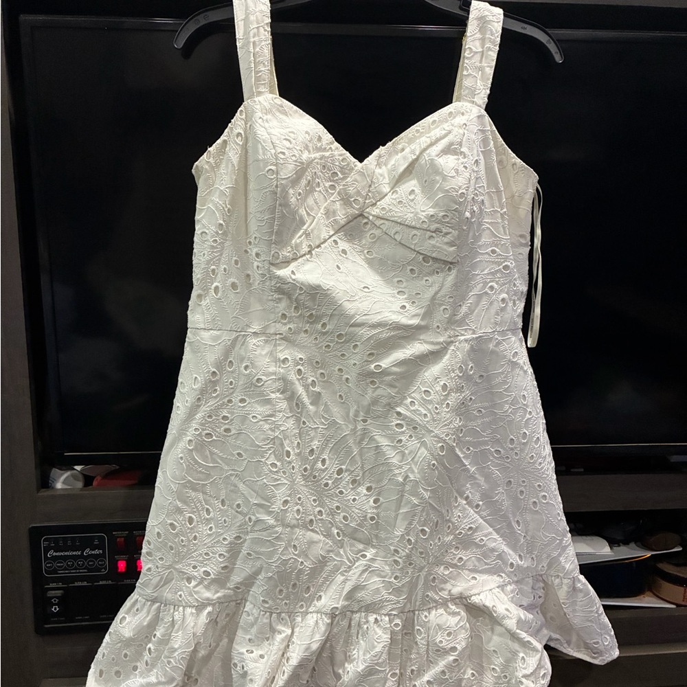 White Eyelet Sundress- Sleeveless Summer Dress
